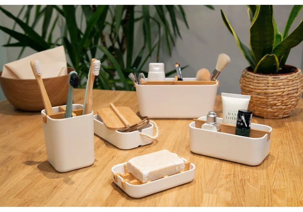Biały organizer łazienkowy Compactor Ecologic, 8,4x7,8 cm