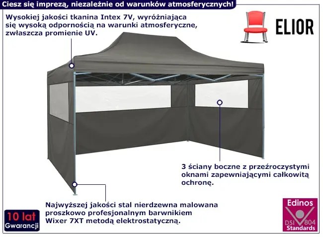 Namiot plenerowy z oknami - Exio