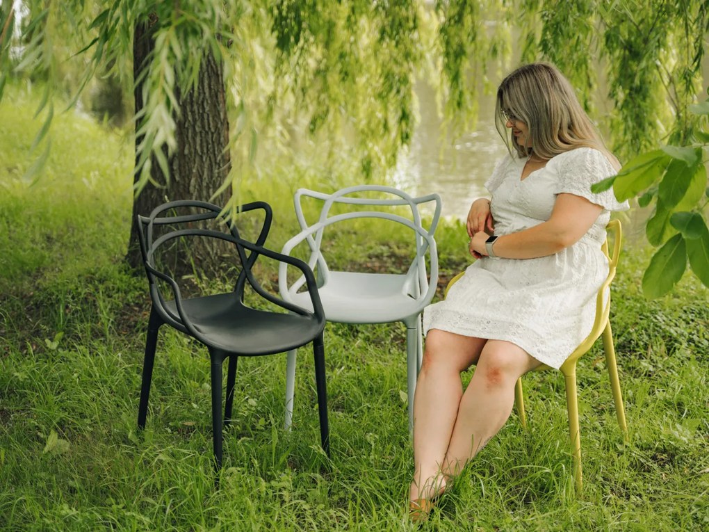 PROMOCJA Czarny plastikowy krzesło KATO II. jakość