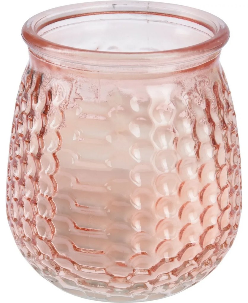 Świeca odstraszająca Citronella, różowa, 160 g, 10x 10 cm