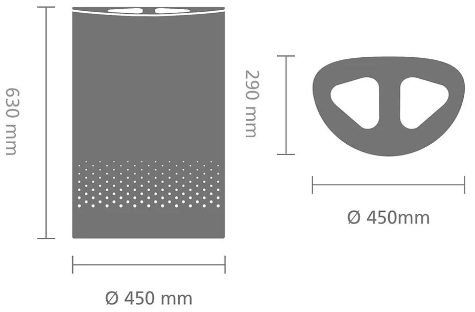 Biały metalowy kosz na pranie 55 l Selector – Brabantia