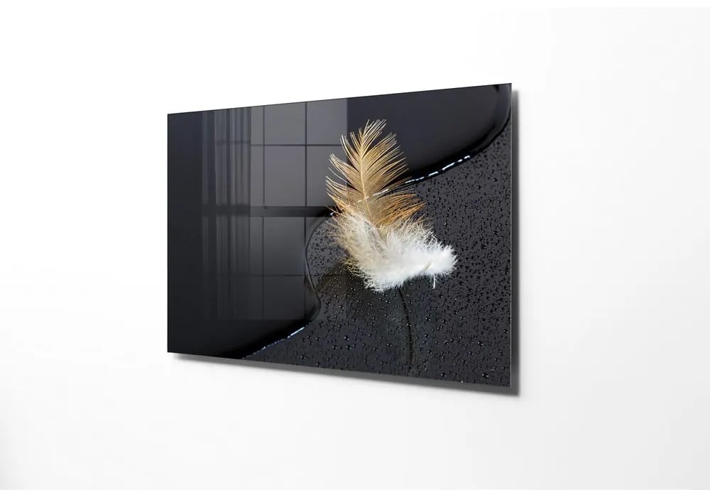 Szklany obraz 100x70 cm Feather – Wallity