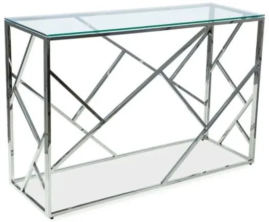 KONSOLKA ESCADA C TRANSPARENTNY/SREBRNY 120X40 SIGNAL