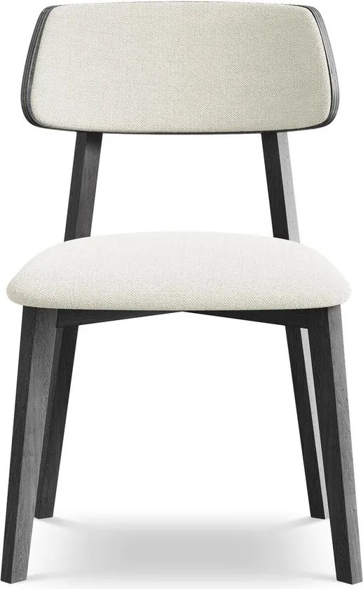 Kremowe krzesło z litego drewna Niu – Makamii