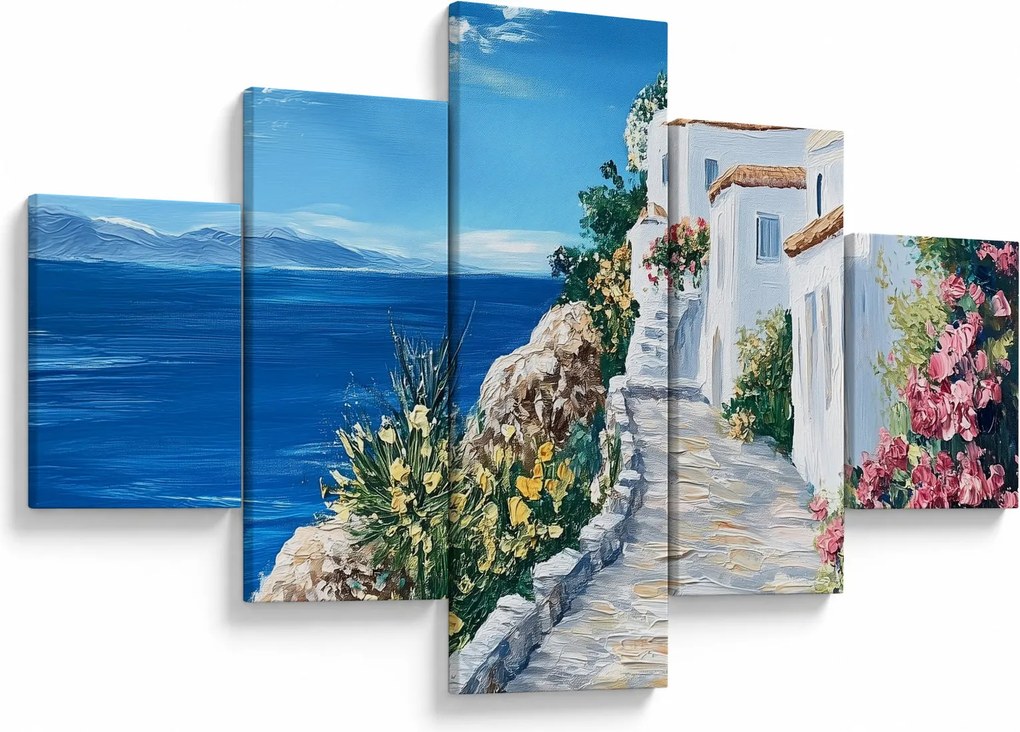 Obraz - Uliczka nad morzem (125x70 cm)