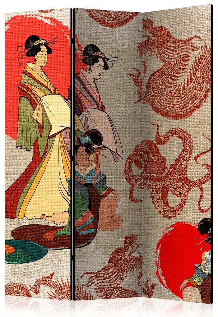 Parawan jednostronny Orient 135x172 cm 3-częściowy beżowy ARTGEIST B