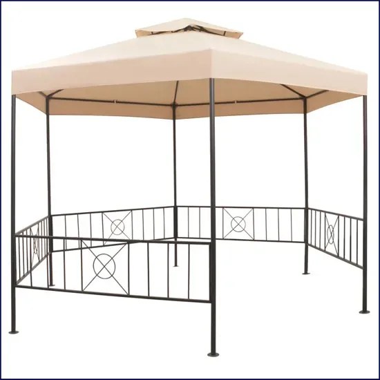 Beżowe przenośne zadaszenie ogrodowe R9-F43