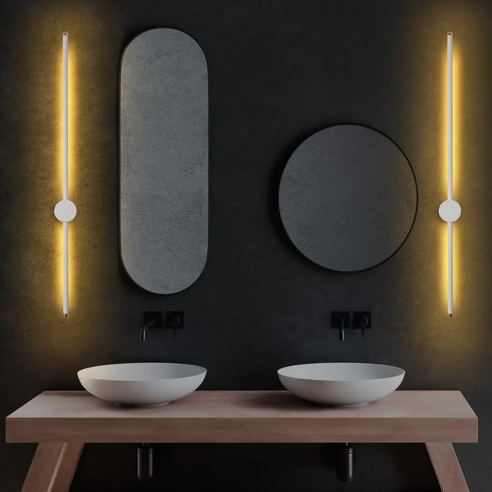 Biały kinkiet LED ø 7 cm Sword – Opviq lights