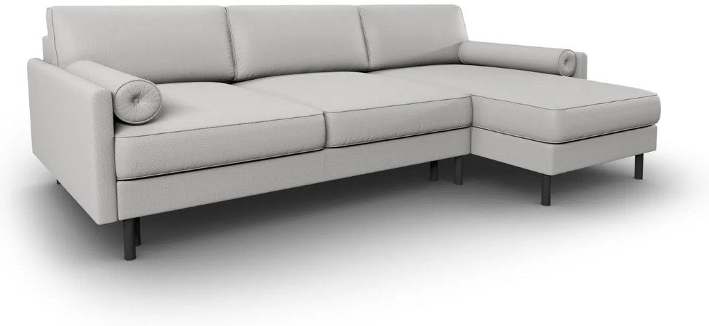 Narożnik rozkładany uniwersalny Jasny Szary, Popiel, 212x142x87 cm SCOTT