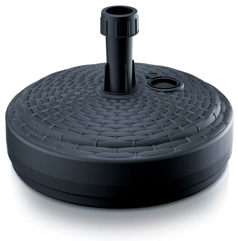 Podstawa parasola okrągła 39 cm antracytowa rattan PROSPERPLAST