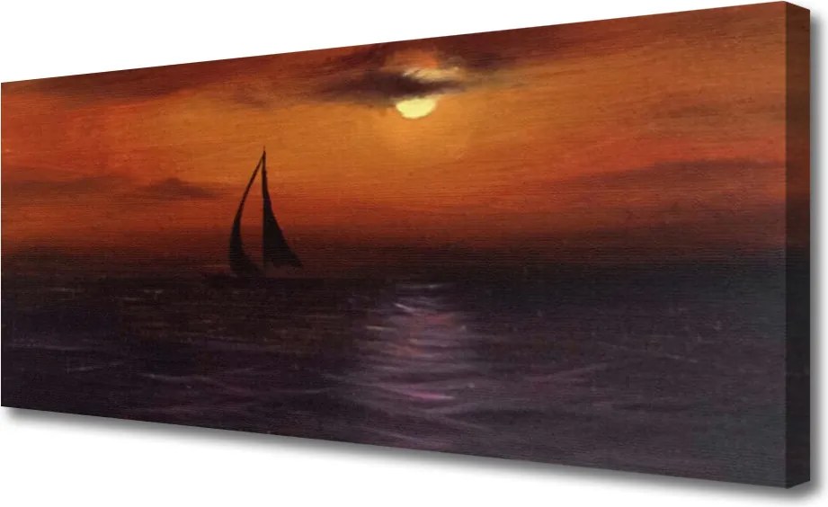 Zdjęcie na płótnie Łódź Rybacka na Falach