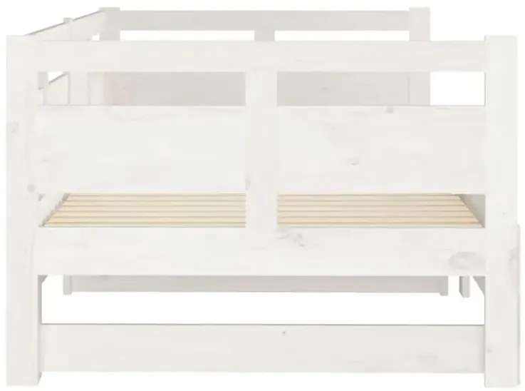 Białe sosnowe łóżko rozsuwane 2x(90x200) cm P1-D74