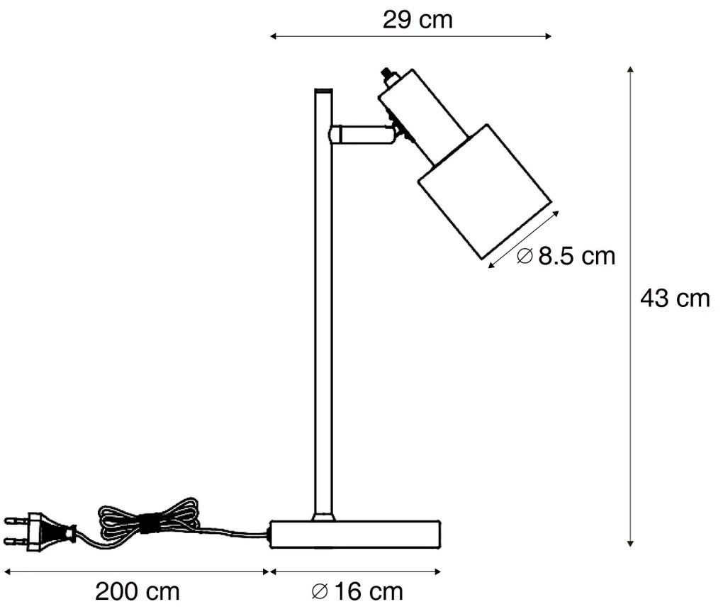 Nowoczesna lampa stołowa niebieska - Stijn Nowoczesny Oswietlenie wewnetrzne