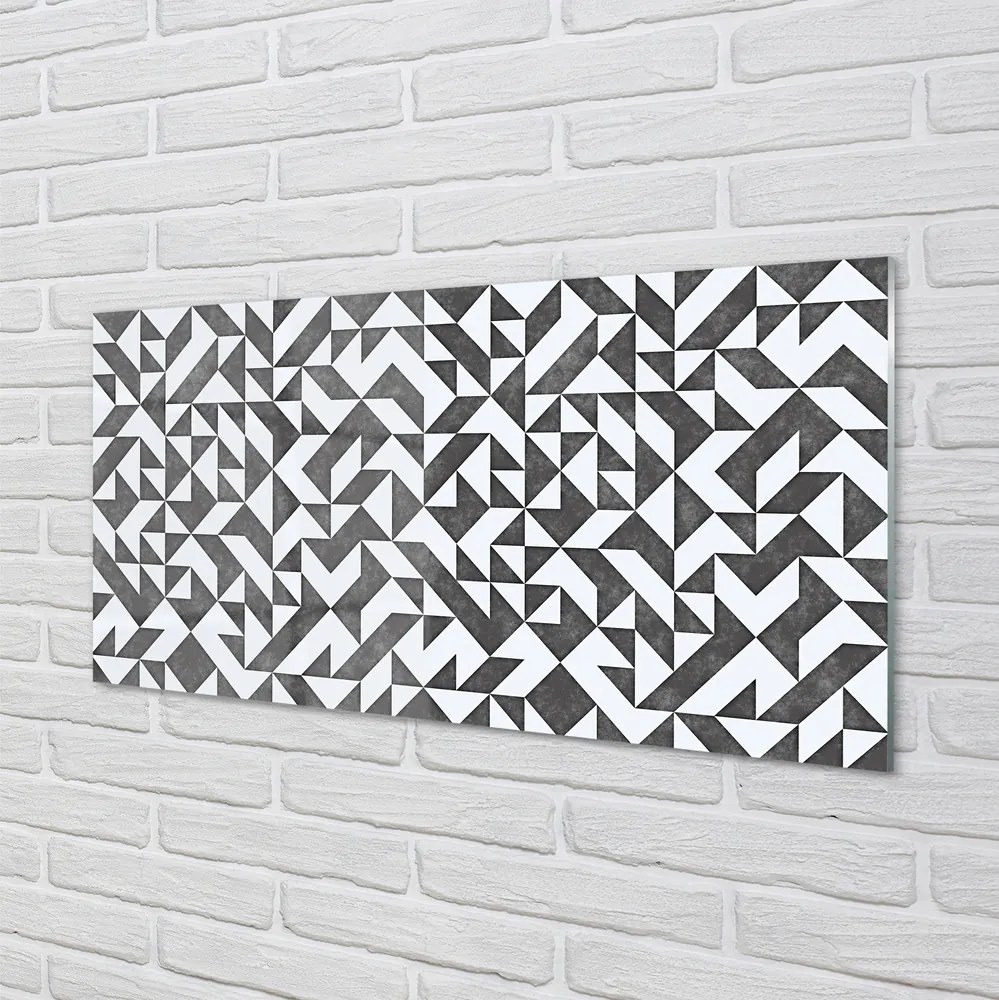 Panel szklany do Kuchni Abstrakcyjne Wielokąty