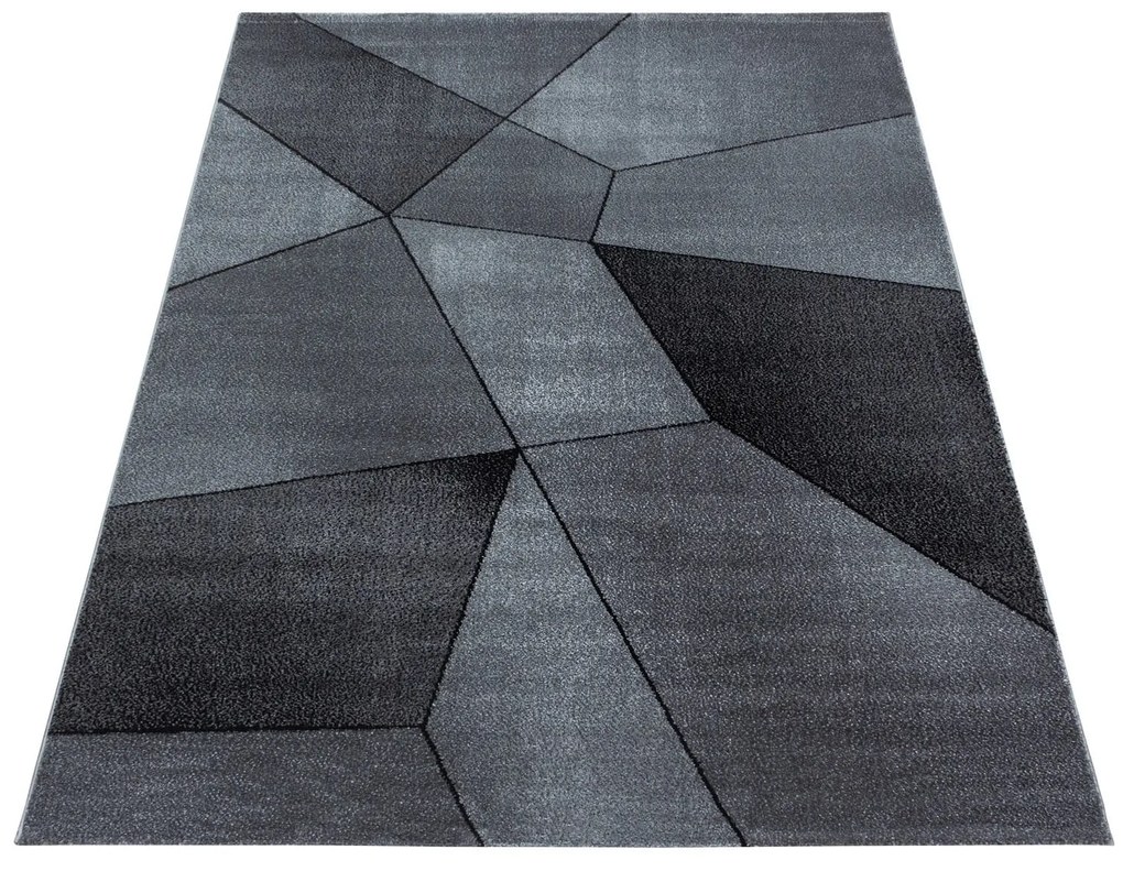 Dywan nowoczesny Beta wielokąty szary 140 cm x 200 cm