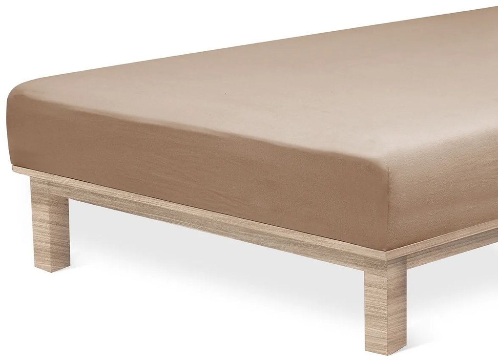 4Home prześcieradło Lycra orzechowy, 180 x 200 cm