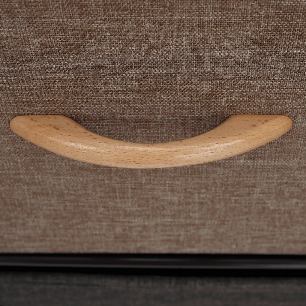 Komoda z szufladami z tkaniny HAZEL TYP 3, brązowy, XL