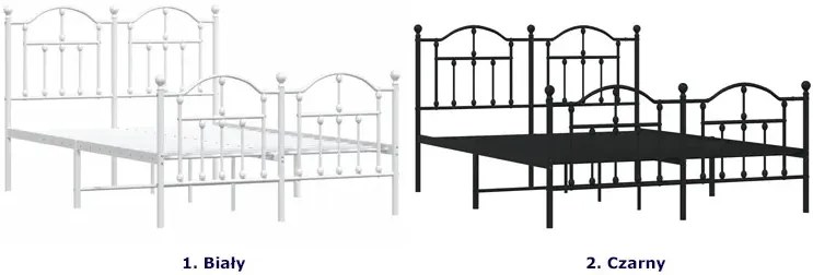 Czarne metalowe łóżko w stylu loftowym 120x200cm N6-Z65