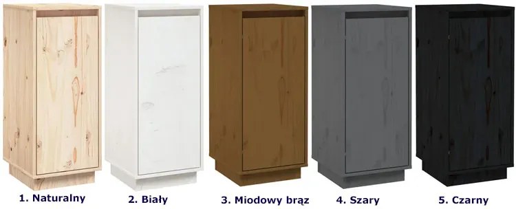 Zestaw 2 szafek z litego drewna w stylu skandynawskim - Peso 4x