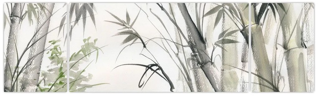 Obraz - Bambusy, rysunek (170x50 cm)