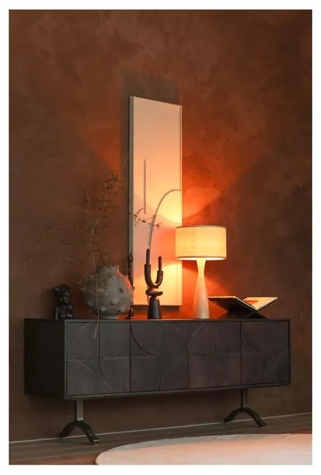 Ciemnobrązowa szafka pod TV z litego drewna mango 180x70x40 cm Draw – WOOOD