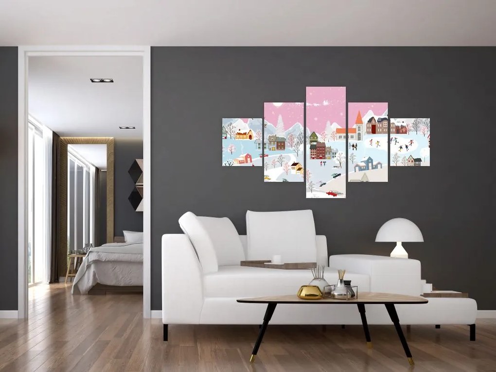 Obraz - Magiczna zima (125x70 cm)