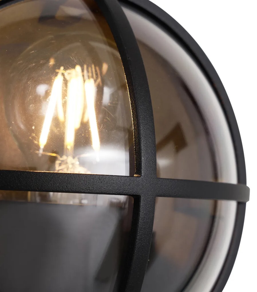 Zewnetrzna Zewnętrzna lampa ścienna czarna okrągła IP65 - TargetPrzemysłowy Oswietlenie zewnetrzne