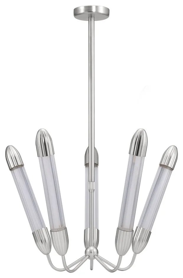 Stalowa lampa wisząca w kolorze srebra ze szklanym kloszem ø 69 cm Lemon Squeeze – UMAGE