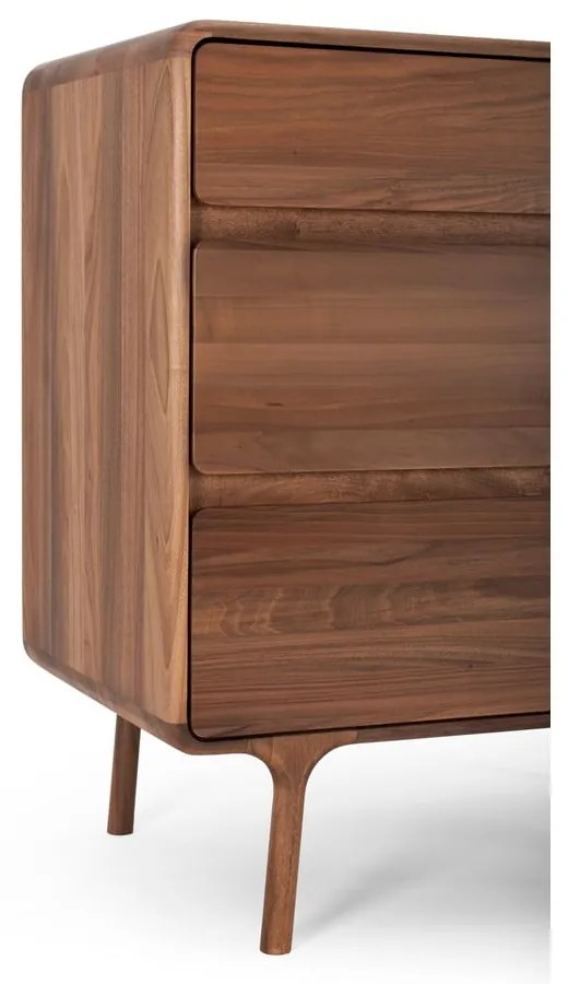 Brązowa komoda z litego drewna orzechowego 90x90x45 cm Fawn – Gazzda