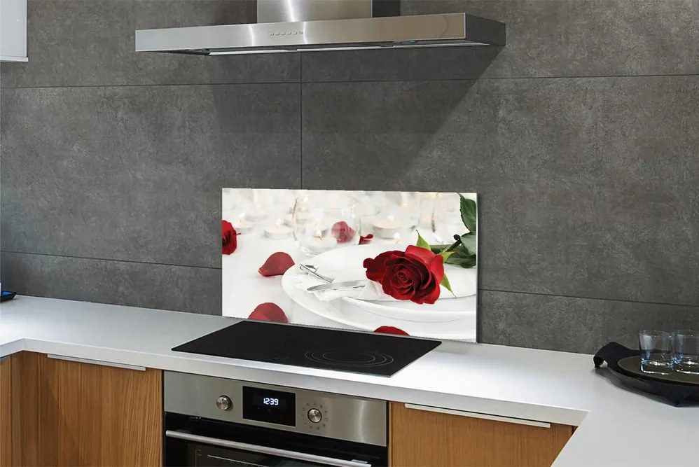 Panel nad Blat Kuchenny Wieczór przy Różach i Świecach