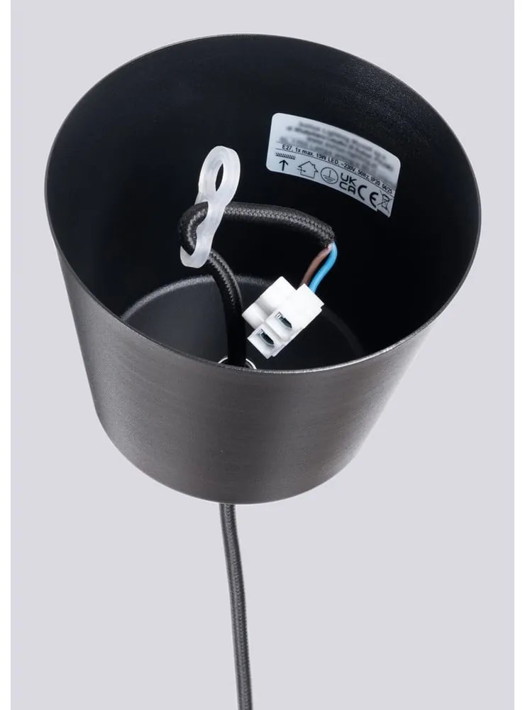 Czarna lampa wisząca ø 35 cm Vito – Sollux