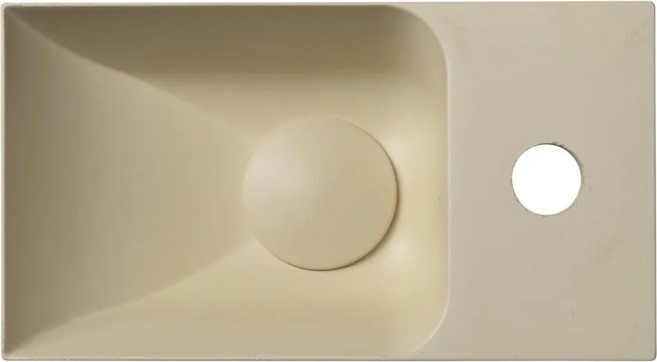 Kremowa betonowa umywalka 31x17 cm Piccolino – Sapho