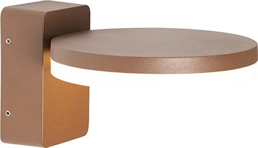 Nowoczesna lampa ścienna zewnętrzna brązowa rdza z wbudowanym LED IP54 - Esmee