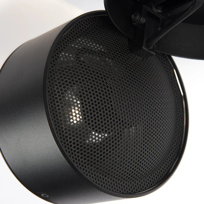 Zestaw 2 nowoczesnych reflektorów czarnych okrągłych regulowanych - Go Nine