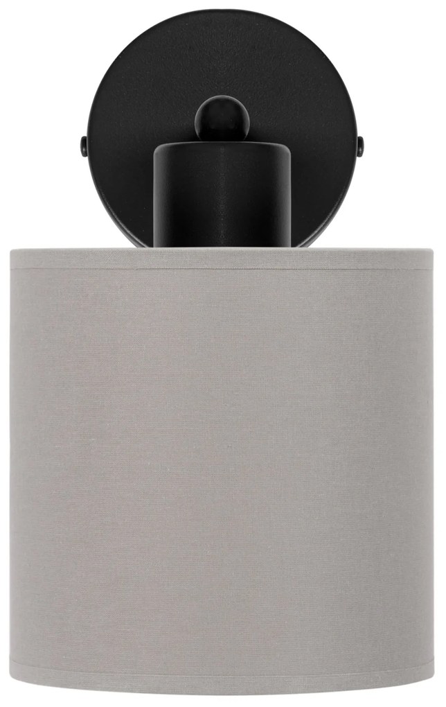 Czarny kinkiet LED z szarym abażurem WD-C-1010SC-GR jednopunktowy indu