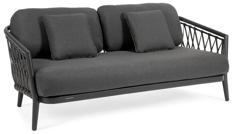 Ciemnoszara sofa ogrodowa Diamond – Diphano
