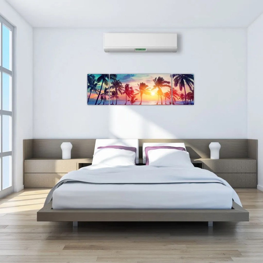Obraz - Tropikalny zachód słońca (170x50 cm)