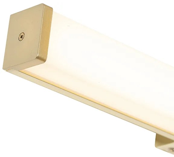 Lampa ścienna do łazienki mosiądz 62 cm z LED IP44 - Cascada Nowoczesny Oswietlenie wewnetrzne