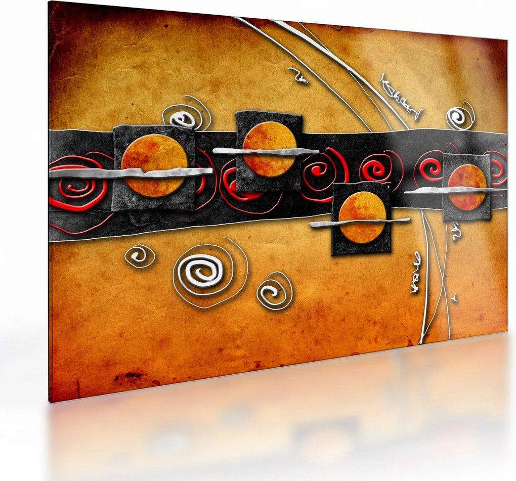 Abstrakcyjny obraz - Planety (70x50 cm)