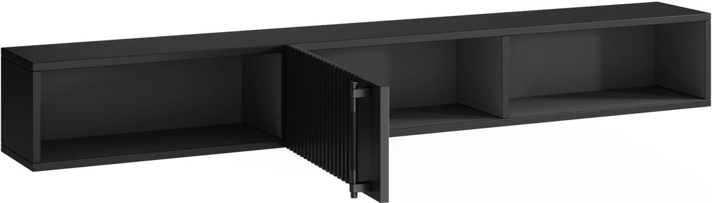 Półka z szafką RAFTT 150 cm, czarna