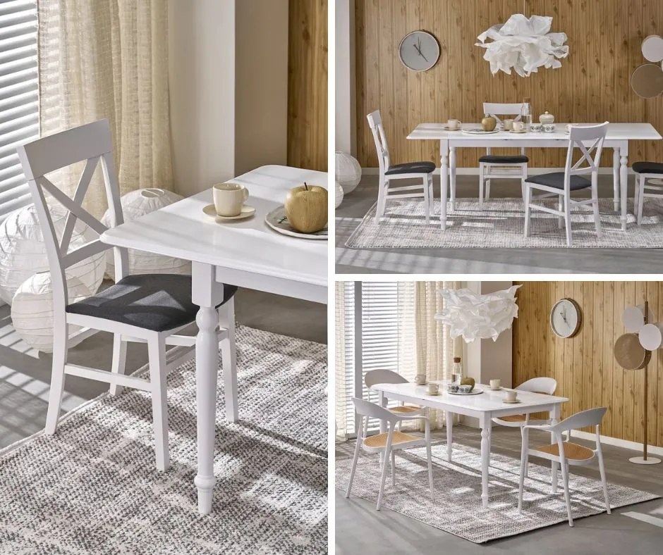 Biały stół w prowansalskim stylu Nelson Halmar