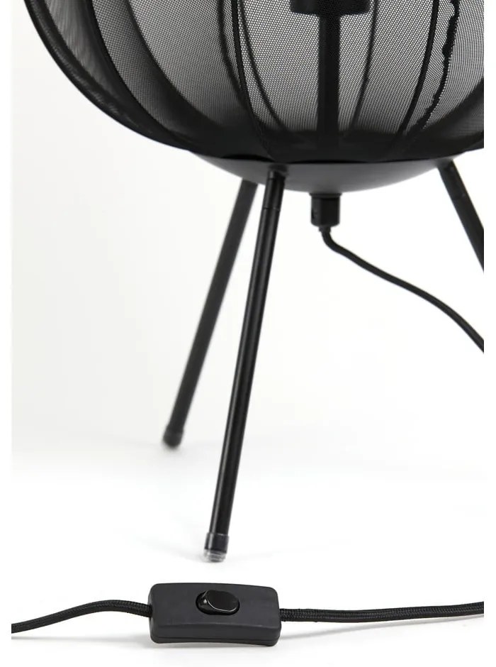 Czarna lampa stołowa (wysokość 60 cm) Plumeria – Light &amp; Living