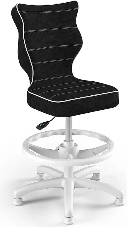 Obrotowe krzesło dla dzieci z podnóżkiem Petit White rozmiar 4 (133-159 cm)