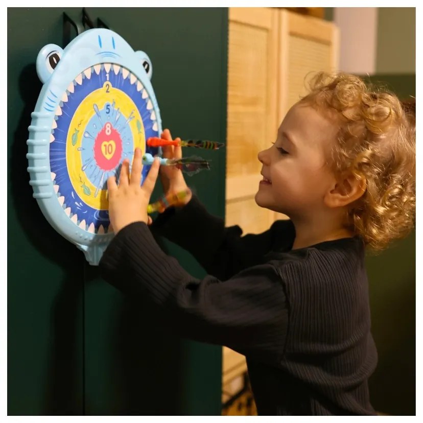 Woopie magnetyczna gra w rzutki dart tarcza wesoły rekinek