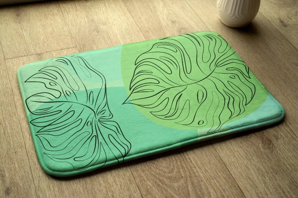 Dywanik łazienkowy antypoślizgowy Dywanik łazienkowy antypoślizgowy Monstera Liście