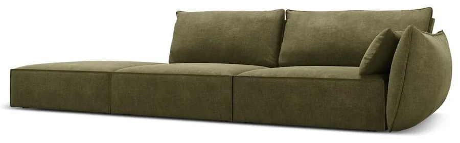 Zielony szezlong (prawostronny) Vanda – Mazzini Sofas