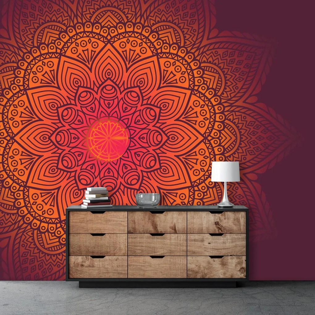 Fototapeta - Mandala, ciemna (196x136 cm)
