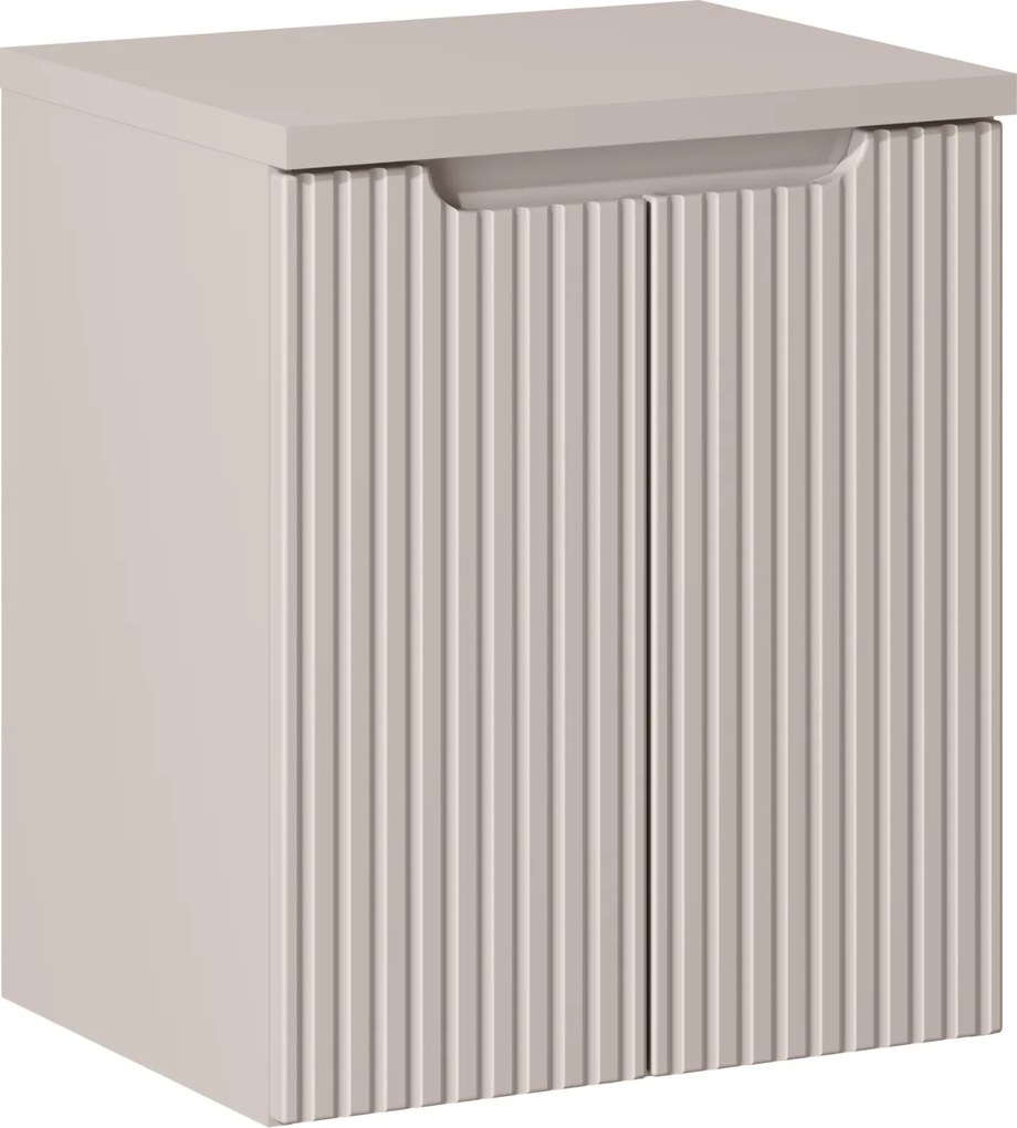 Szafka umywalkowa 2-drzwiowa Nova 50 cm z blatem, kaszmir mat
