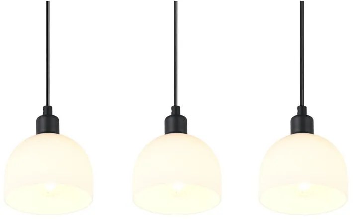 Biała lampa wisząca ze szklanym kloszem Molly – Trio