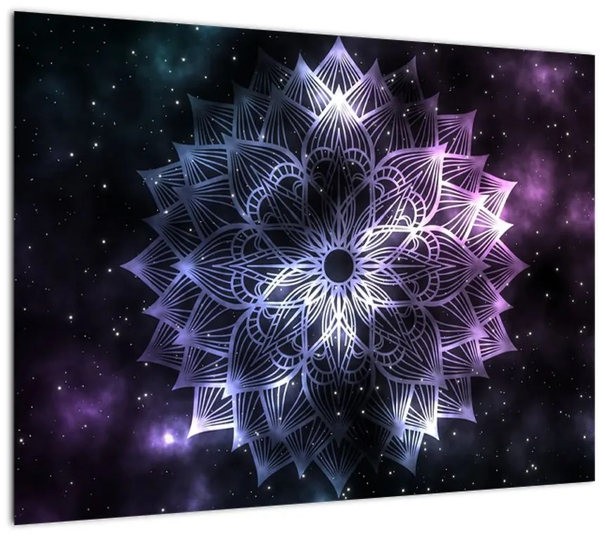 Obraz - Mandala lotosu w kosmosie (70x50 cm)